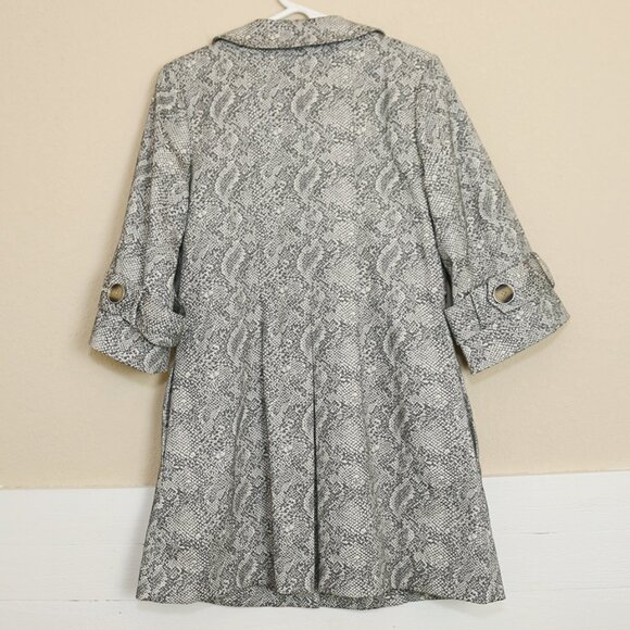CAbi Camille Trench Coat #3134 French Style Pockets Gray Snakeskin MSRP $199 - Picture 6 of 6